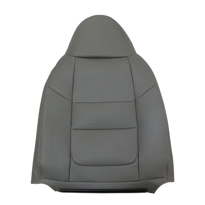Driver Side Top Leather Seat Cover Gray PERF For 2001 Ford F250 F350 F450 Lariat