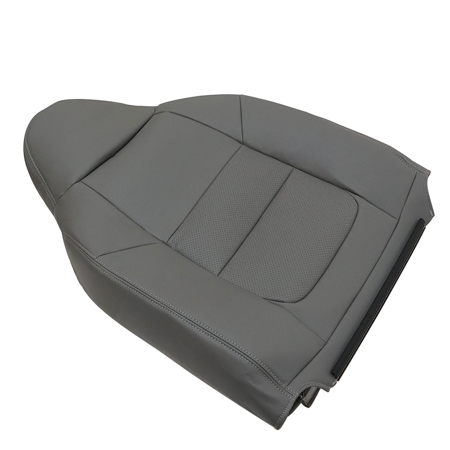 Driver Side Top Leather Seat Cover Gray PERF For 2001 Ford F250 F350 F450 Lariat