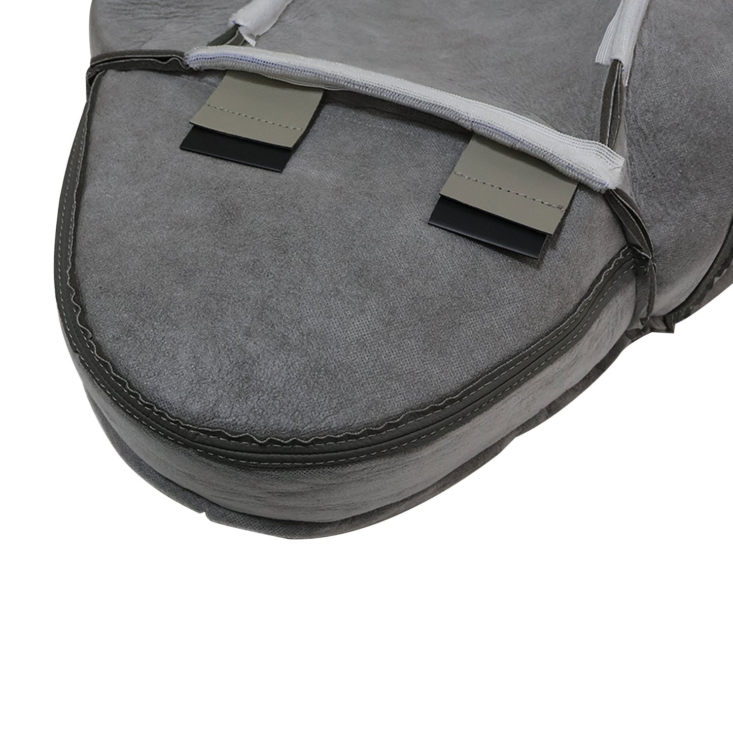 Driver Side Top Leather Seat Cover Gray PERF For 2001 Ford F250 F350 F450 Lariat
