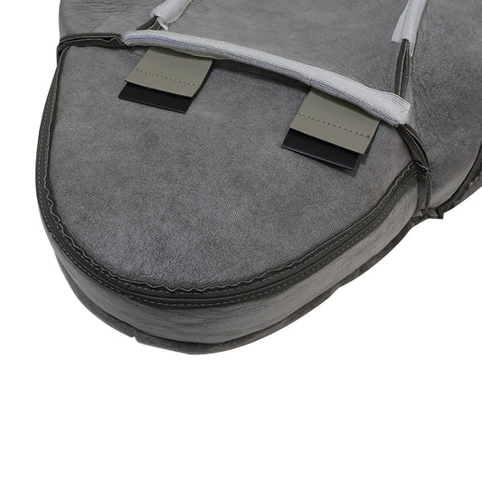 Driver Side Top Leather Seat Cover Gray PERF For 2001 Ford F250 F350 F450 Lariat