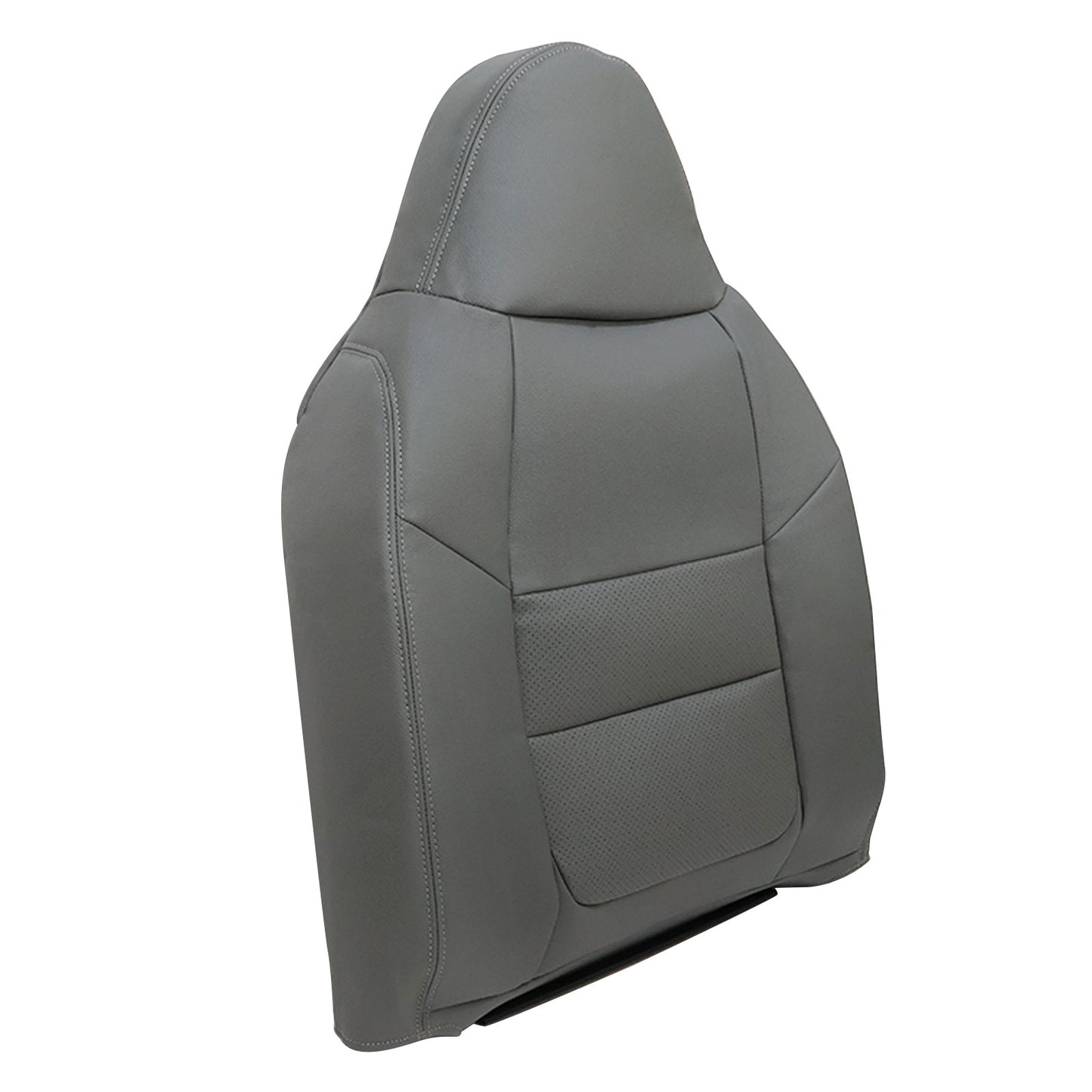 Driver Side Top Leather Seat Cover Gray PERF For 2001 Ford F250 F350 F450 Lariat