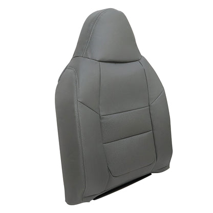 Driver Side Top Leather Seat Cover Gray PERF For 2001 Ford F250 F350 F450 Lariat