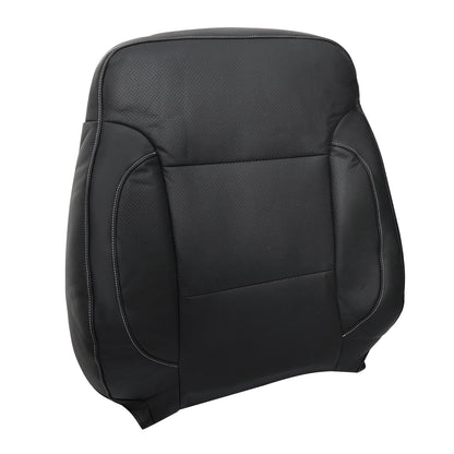 For 2014-2019 Chevy Silverado 1500 SLT Driver Top PERF Leather Seat Cover Black