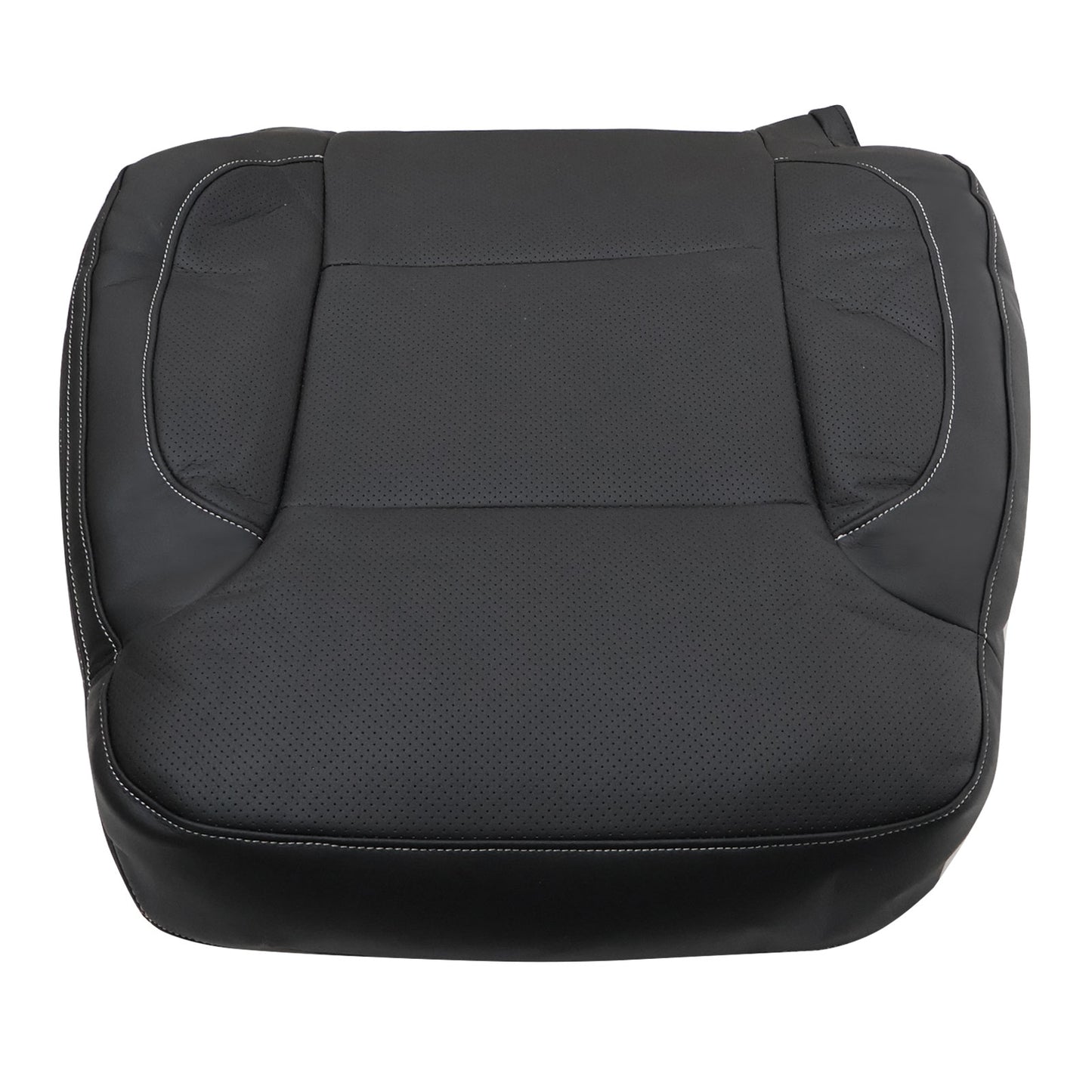 For 2014-2019 Chevy Silverado 1500 SLT Driver Top PERF Leather Seat Cover Black