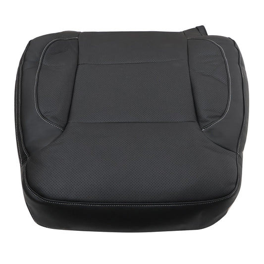 For 2014-2019 Chevy Silverado 1500 SLT Driver Top PERF Leather Seat Cover Black