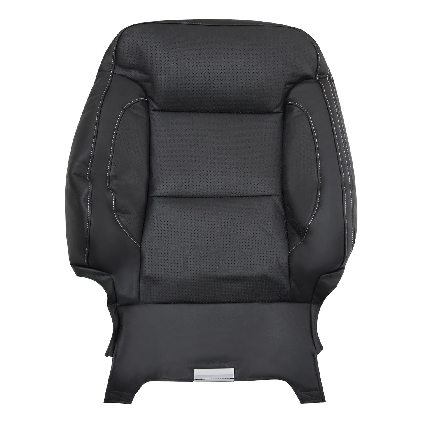 For 2014-2019 Chevy Silverado 1500 SLT Driver Top PERF Leather Seat Cover Black