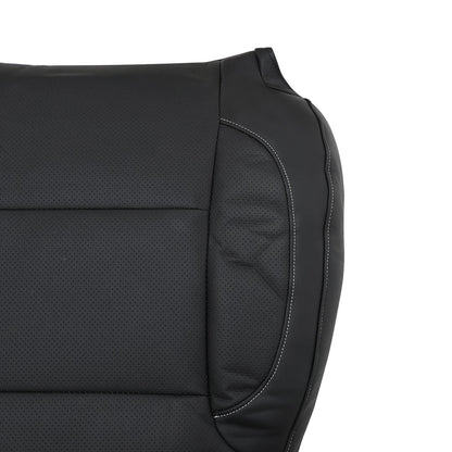For 2014-2019 Chevy Silverado 1500 SLT Driver Top PERF Leather Seat Cover Black
