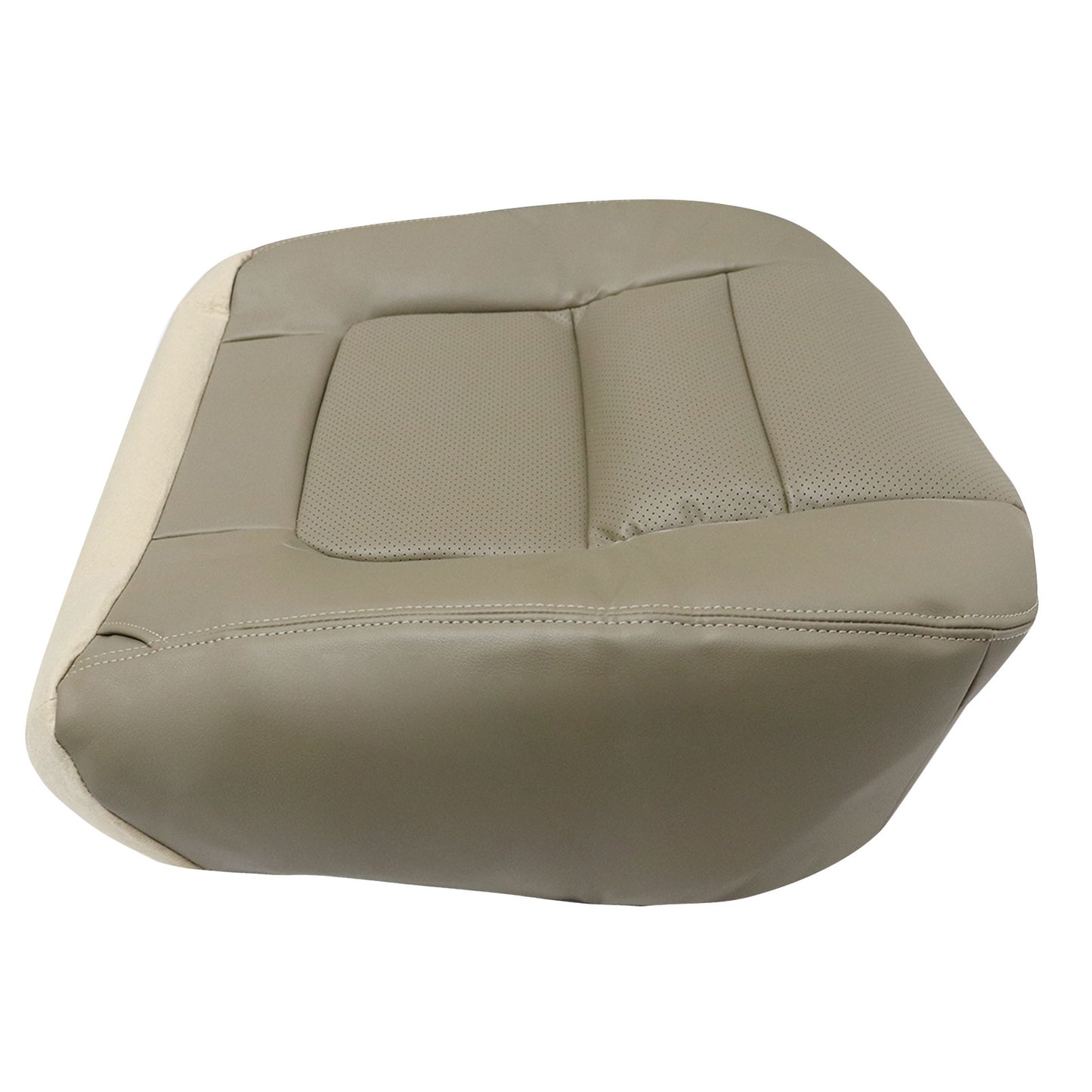 Fits 2001 Ford F250 F350 Front Driver Bottom Leather Seat Cover Parchment Tan