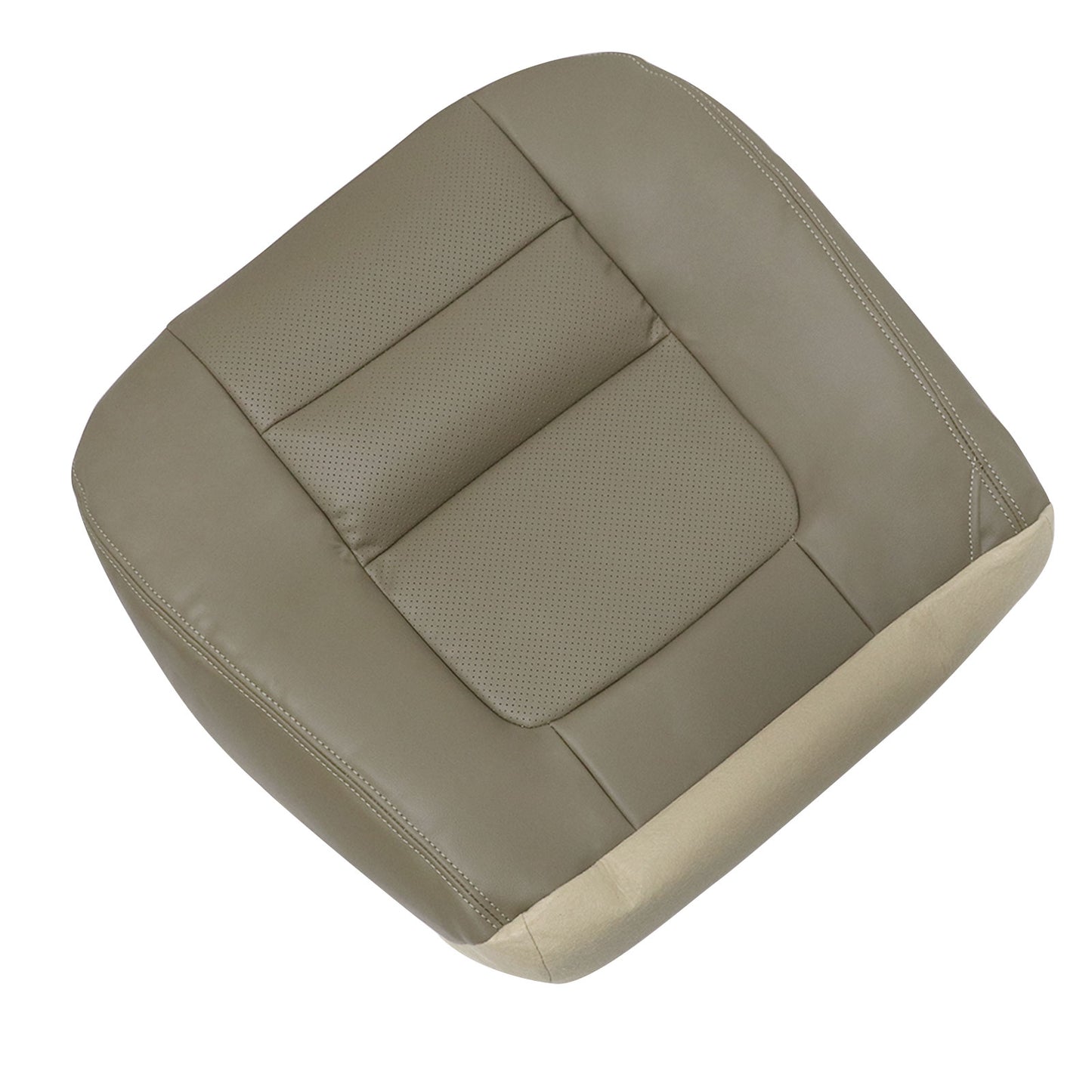 Fits 2001 Ford F250 F350 Front Driver Bottom Leather Seat Cover Parchment Tan