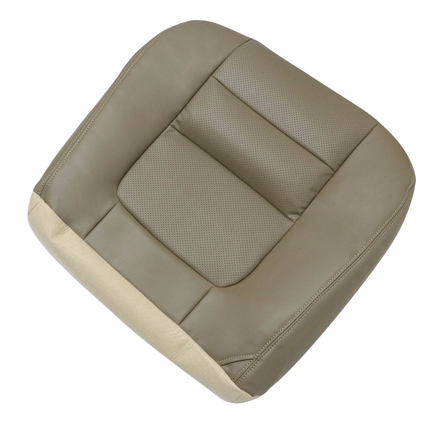Fits 2001 Ford F250 F350 Front Driver Bottom Leather Seat Cover Parchment Tan