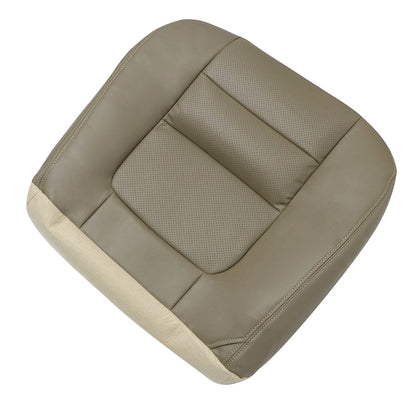 Fits 2001 Ford F250 F350 Front Driver Bottom Leather Seat Cover Parchment Tan