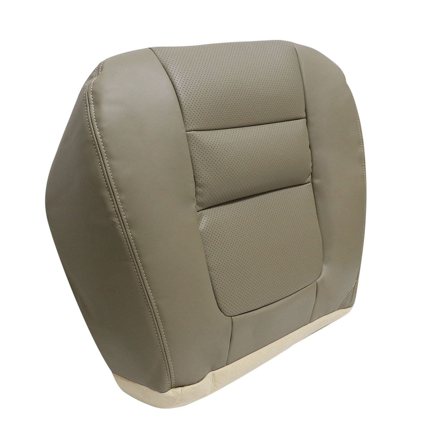 Fits 2001 Ford F250 F350 Front Driver Bottom Leather Seat Cover Parchment Tan