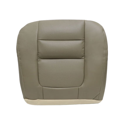 Fits 2001 Ford F250 F350 Front Driver Bottom Leather Seat Cover Parchment Tan
