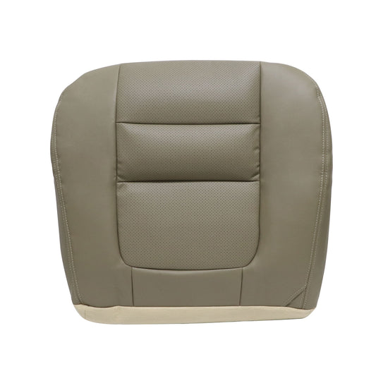 Fits 2001 Ford F250 F350 Front Driver Bottom Leather Seat Cover Parchment Tan