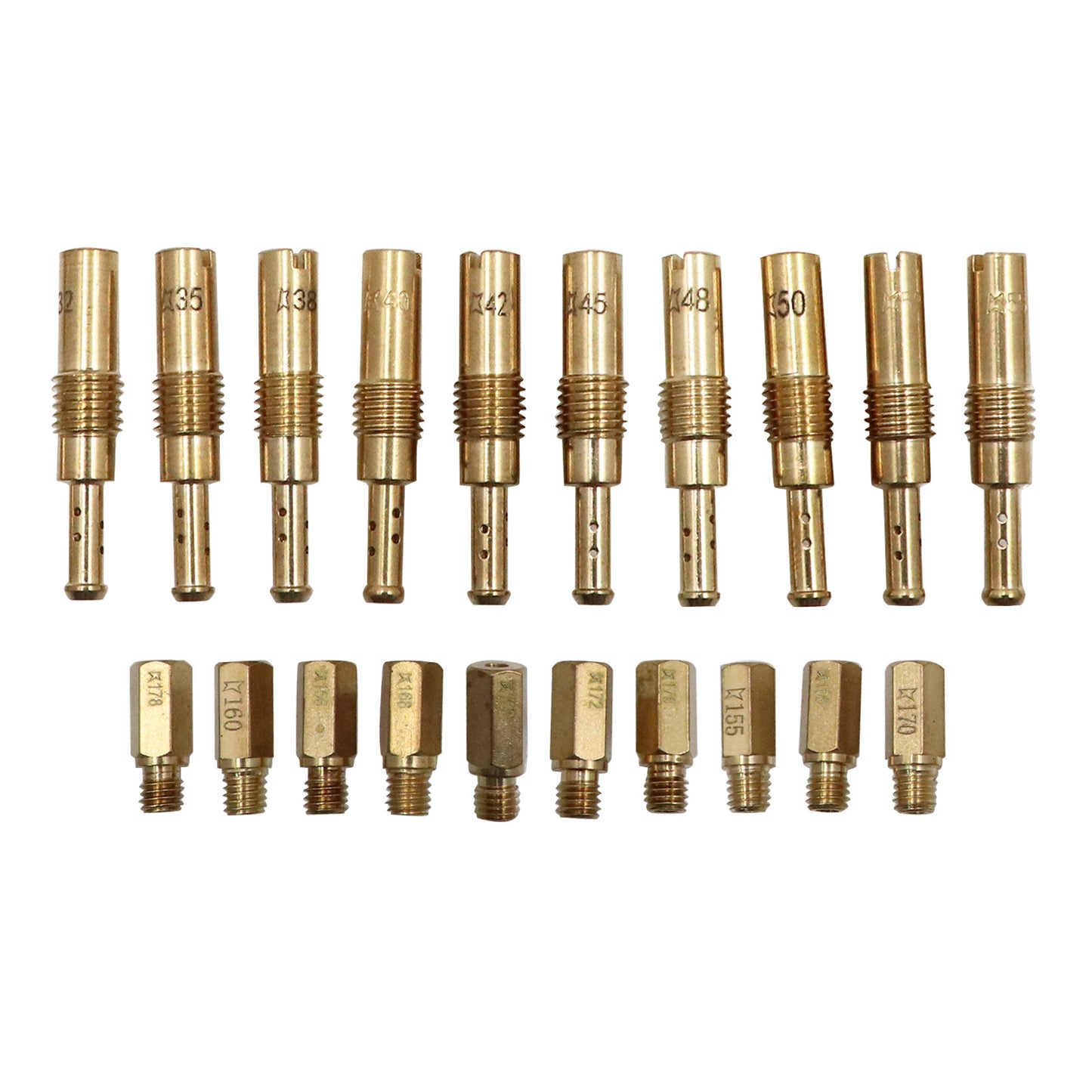 For PWK Keihin OKO CVK PWM 10Pcs Slow Pilot Jet 10Pcs Carburetor Main Jet kit