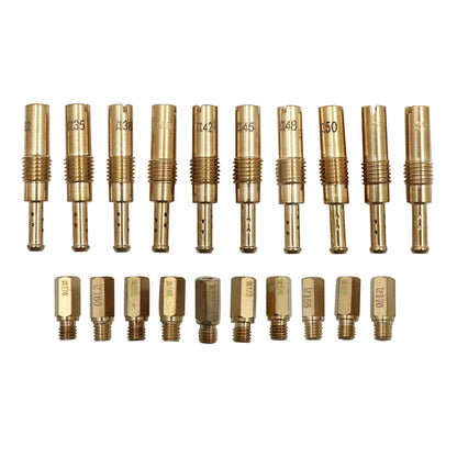 For PWK Keihin OKO CVK PWM 10Pcs Slow Pilot Jet 10Pcs Carburetor Main Jet kit