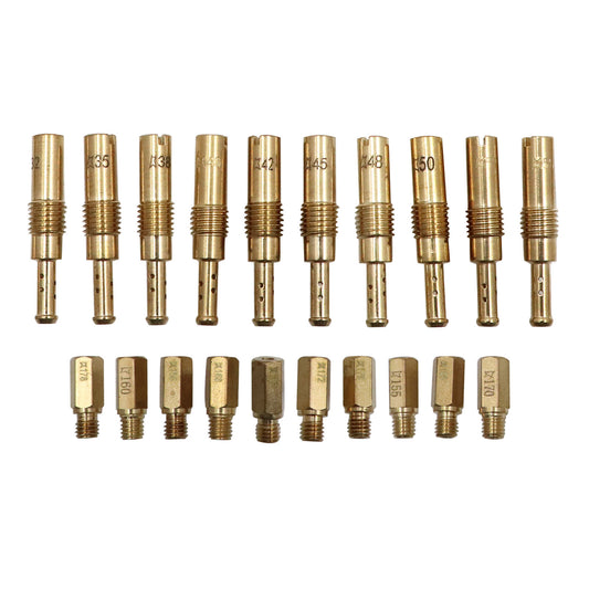 For PWK Keihin OKO CVK PWM 10Pcs Slow Pilot Jet 10Pcs Carburetor Main Jet kit