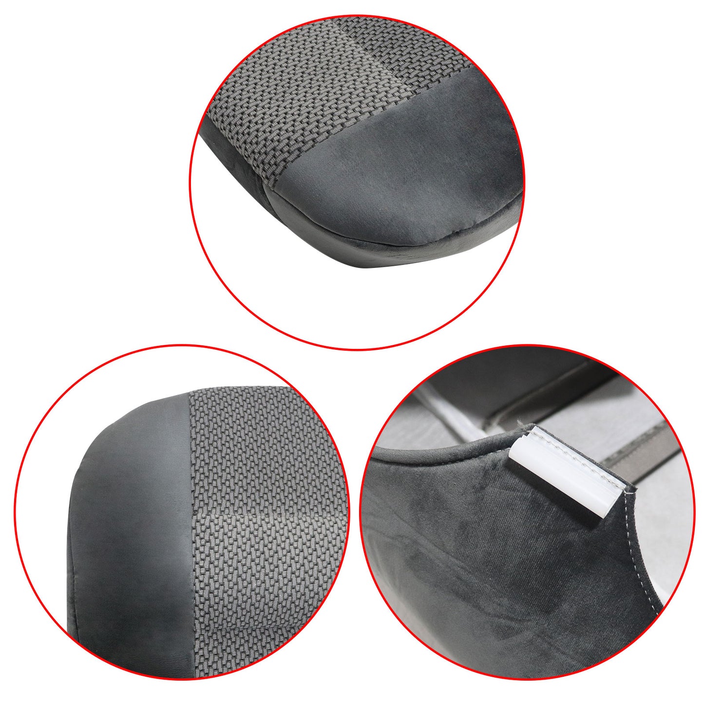 For 2001 Ford F250 F350 F450 XLT Driver Bottom Replacement Cloth Seat Cover Gray