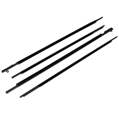 4pc For Venza 09-16 FL FR RL RR Chrome Outside Window Moulding Weatherstrip Seal