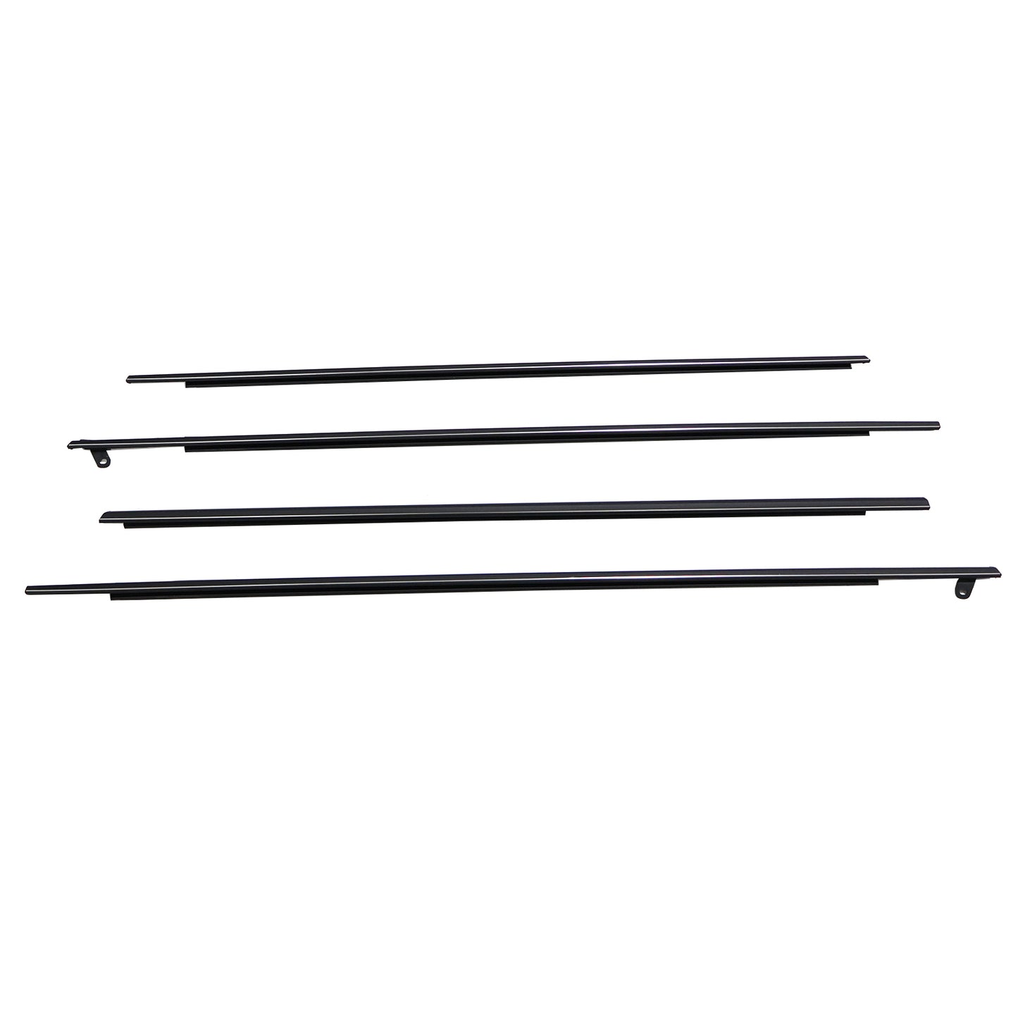 4pc For Venza 09-16 FL FR RL RR Chrome Outside Window Moulding Weatherstrip Seal