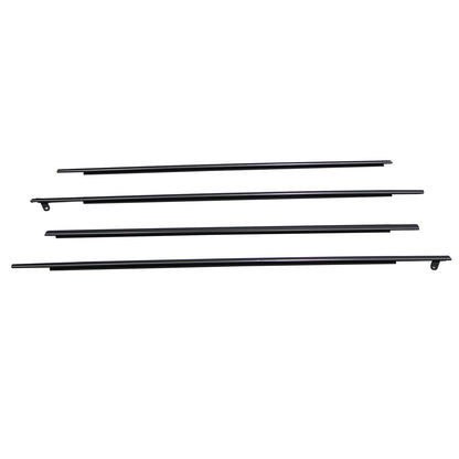 4pc For Venza 09-16 FL FR RL RR Chrome Outside Window Moulding Weatherstrip Seal