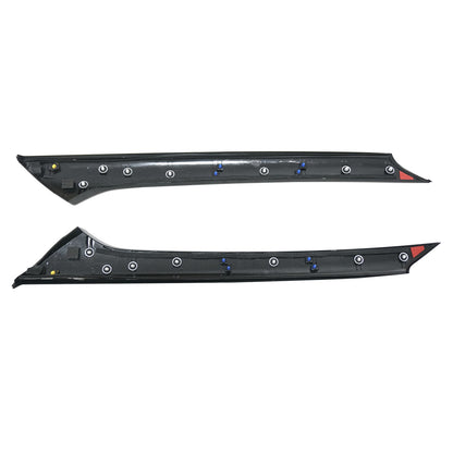 New 2Pcs Windshield Side Pillar Molding Black Fits For Hyundai IX25 Creta 15-19