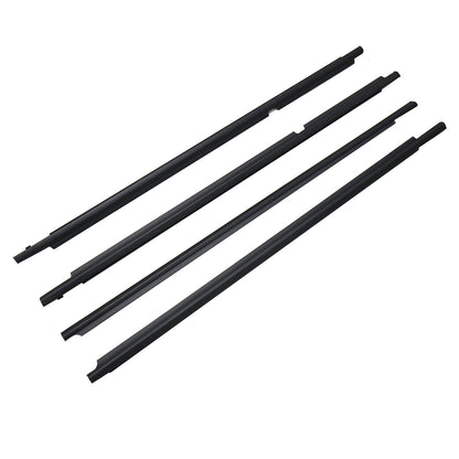 Set of 4 For Toyota Land Cruiser LC100 98-07 LH RH Door Window Strip Black Frame