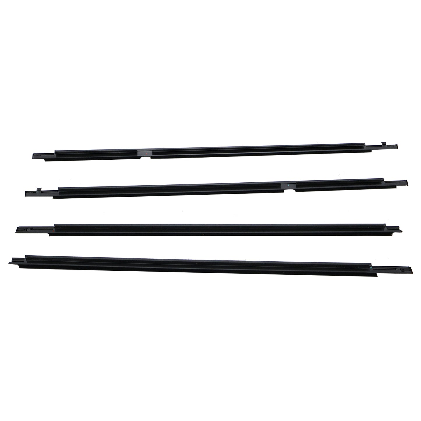 Set of 4 For Toyota Land Cruiser LC100 98-07 LH RH Door Window Strip Black Frame
