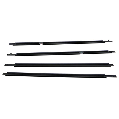 Set of 4 For Toyota Land Cruiser LC100 98-07 LH RH Door Window Strip Black Frame