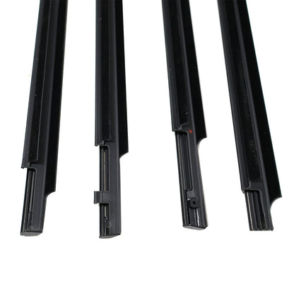 Set of 4 For Toyota Land Cruiser LC100 98-07 LH RH Door Window Strip Black Frame