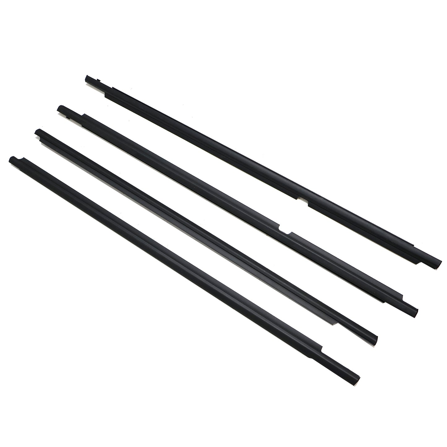 Set of 4 For Toyota Land Cruiser LC100 98-07 LH RH Door Window Strip Black Frame