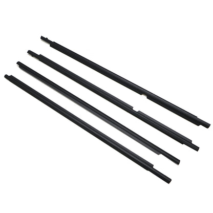 Set of 4 For Toyota Land Cruiser LC100 98-07 LH RH Door Window Strip Black Frame