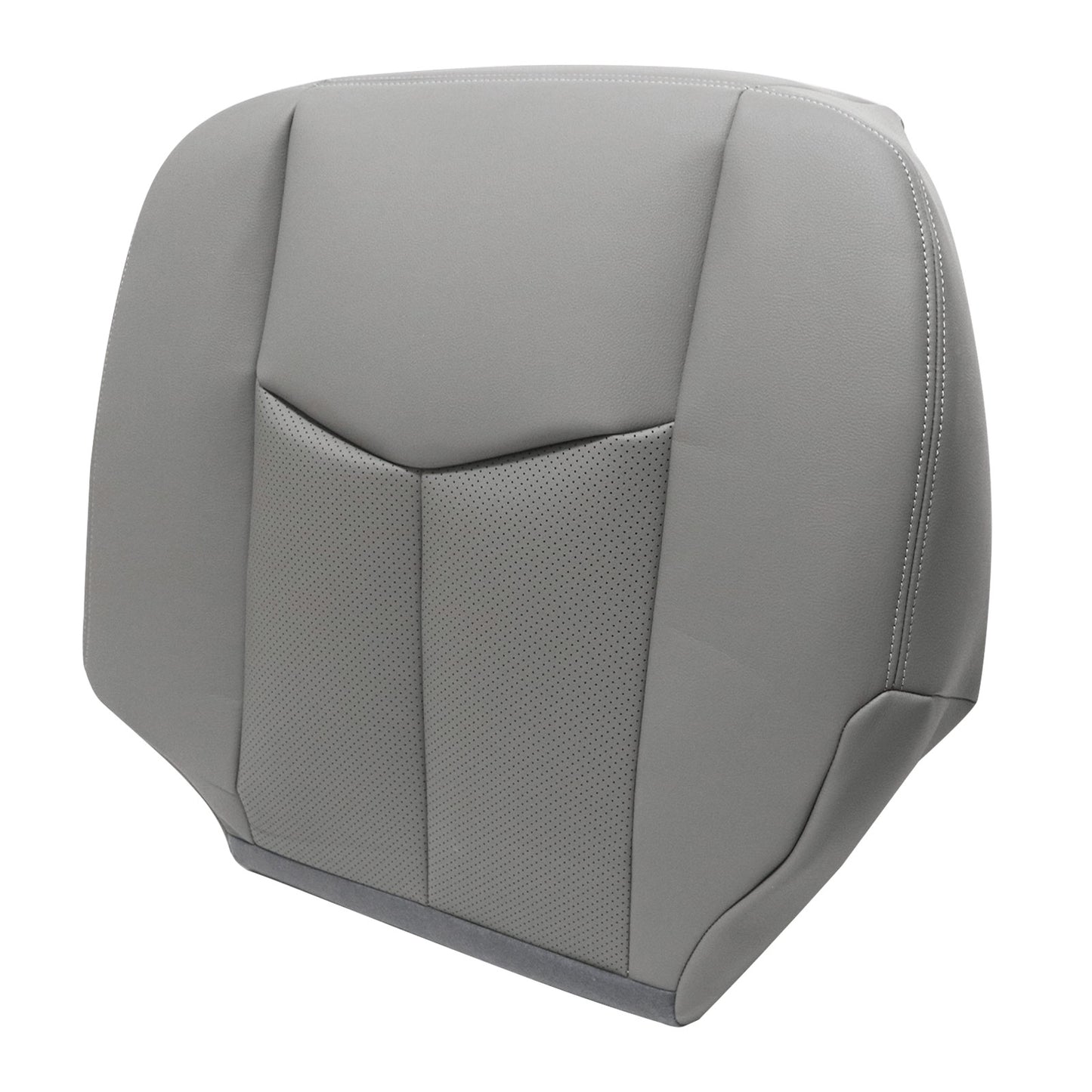 2003-2006 For Cadillac Escalade Driver Side Bottom PERF Leather Seat Cover Gray