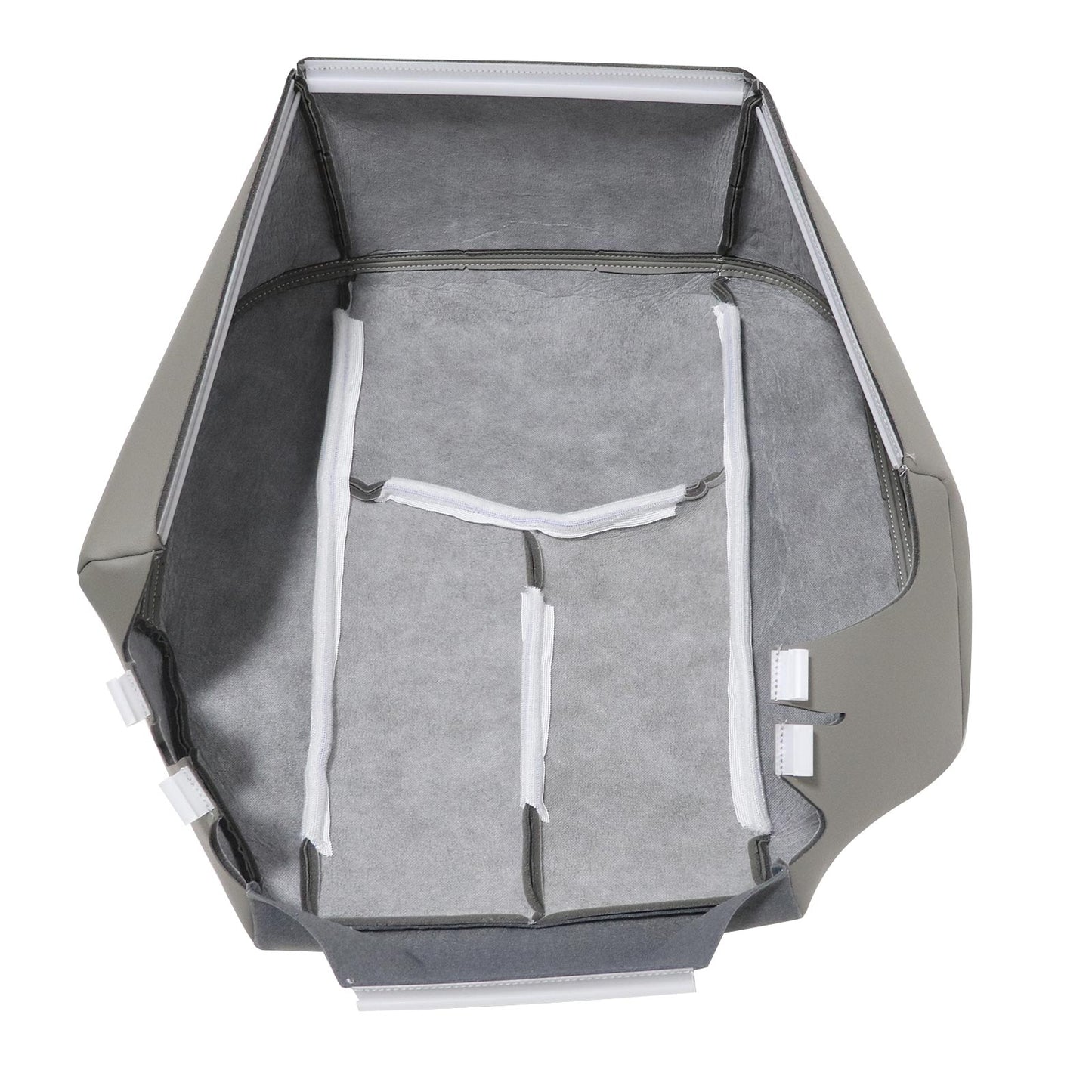 2003-2006 For Cadillac Escalade Driver Side Bottom PERF Leather Seat Cover Gray