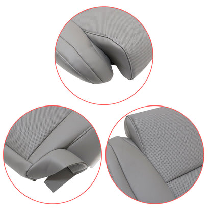 For 2007-2013 Toyota Tundra Sequoia Driver Bottom Perforated Leather Cover Gray