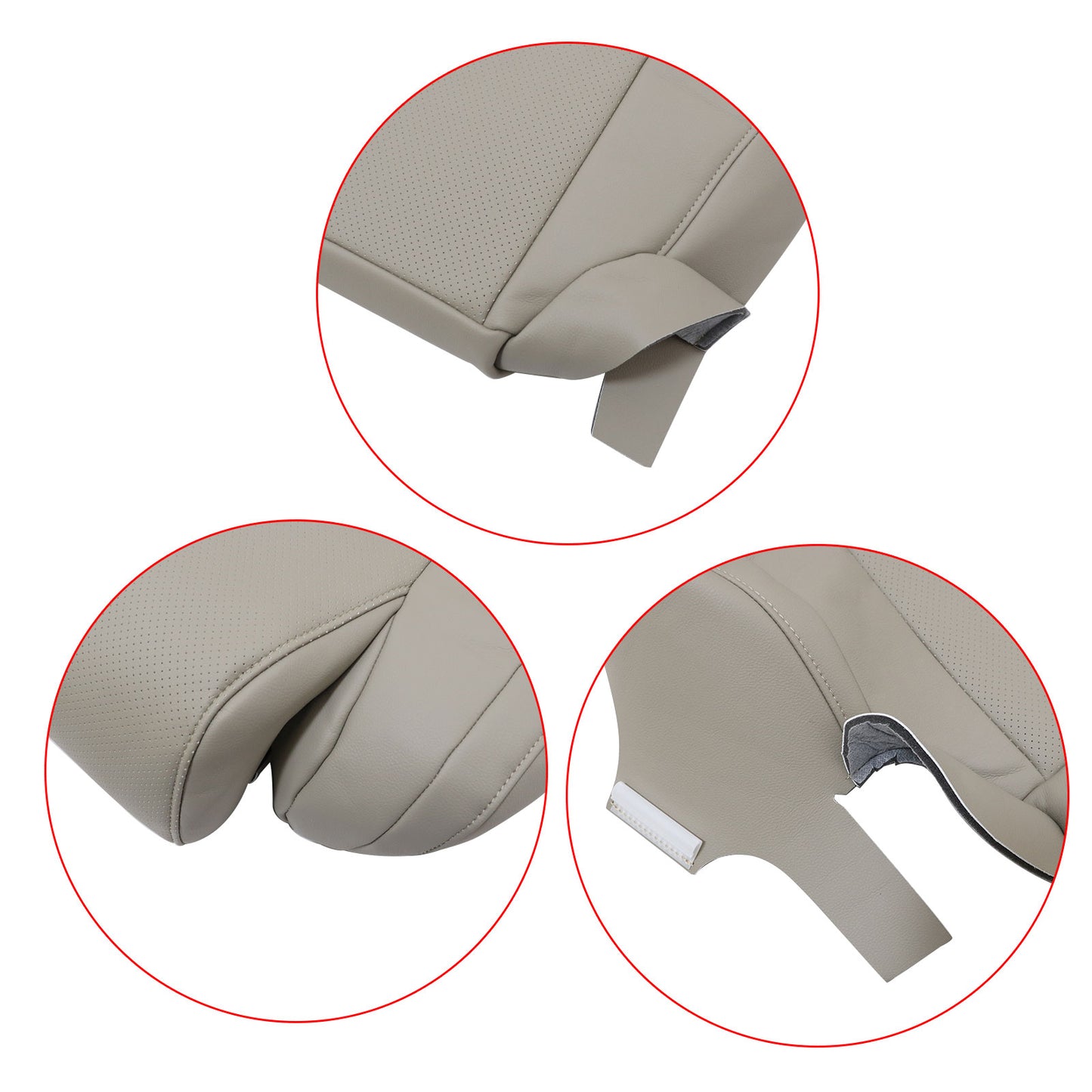 2007-2014 For Toyota Tundra Sequoia Platinum Driver Bottom Leather Cover Tan