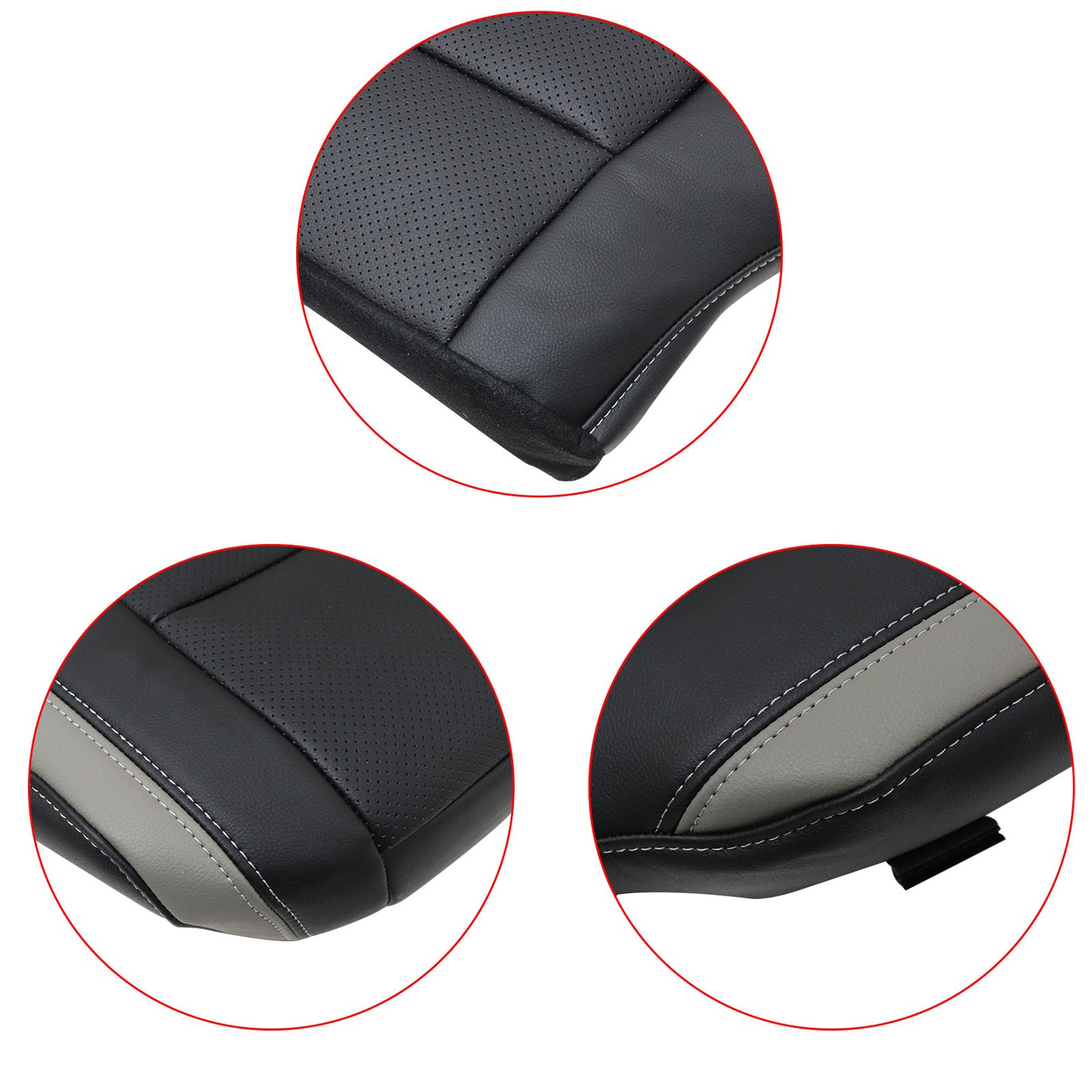 Front Passenger Bottom Leather Seat Cover Black For 2019 2020 Ford F-150