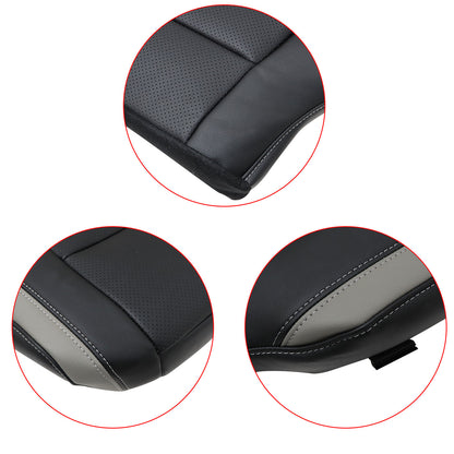 Front Passenger Bottom Leather Seat Cover Black For 2019 2020 Ford F-150