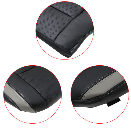 Front Passenger Bottom Leather Seat Cover Black For 2019 2020 Ford F-150