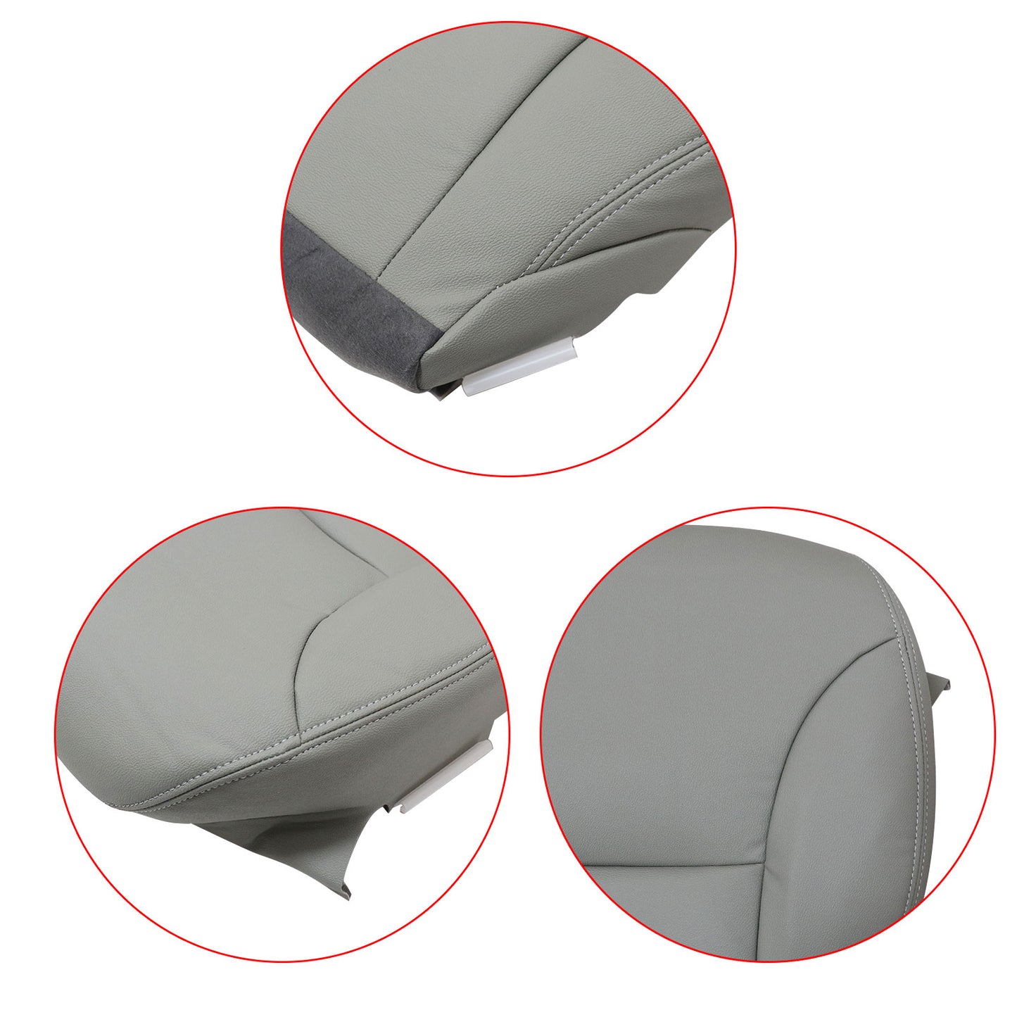 Driver Bottom Gray NON-PERFORATED Seat Cover For 2005 2006 Lexus ES300 ES330