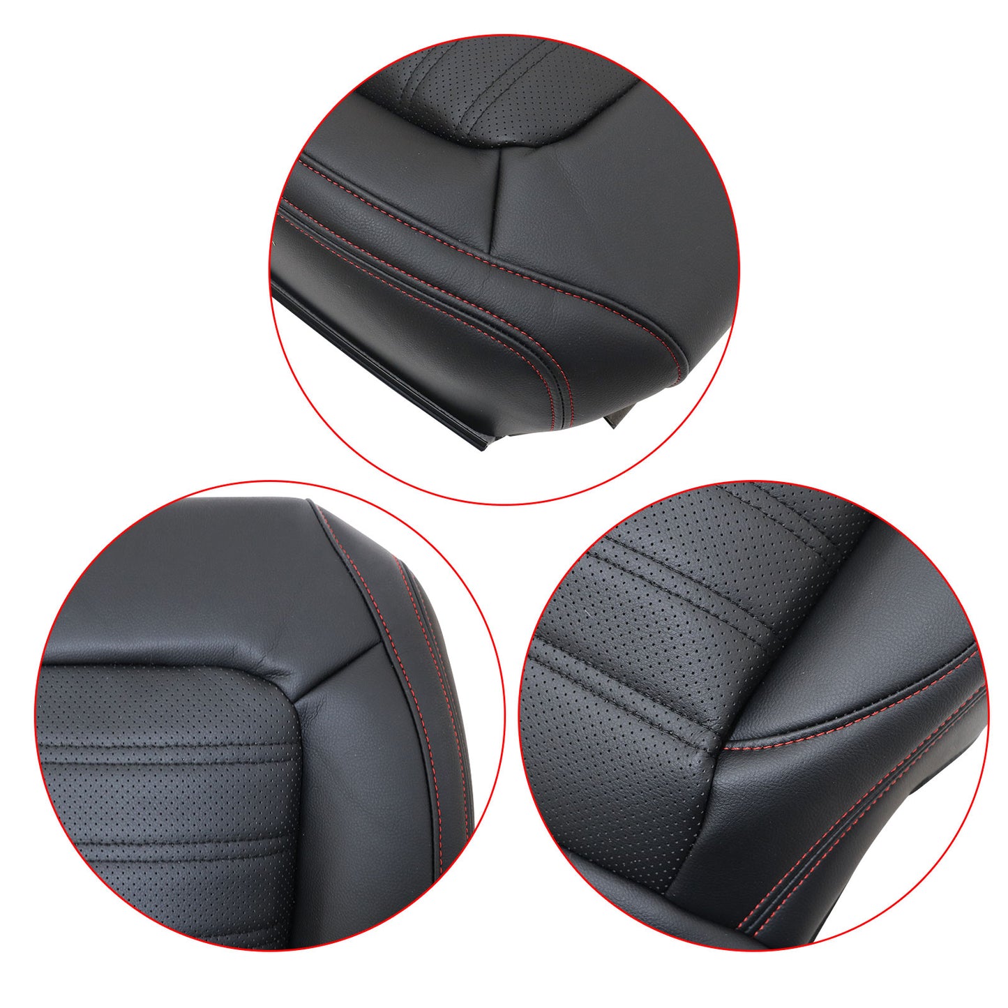 For 2011-2018 Volkswagen Jetta GLI Driver Bottom PERF Leather Seat Cover Black