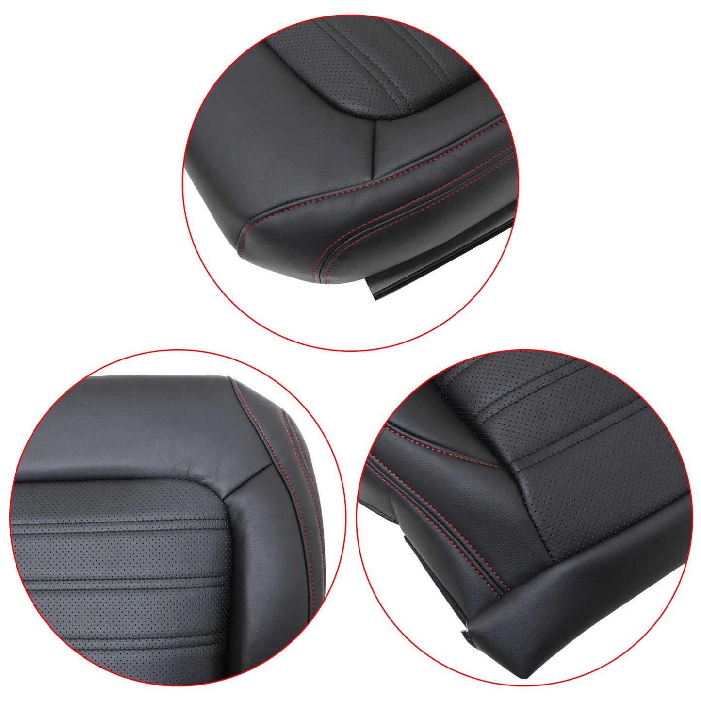 For 2011-2018 Volkswagen Jetta GLI Passenger Bottom Perforated Seat Cover Black