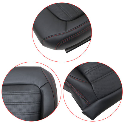 For 2011-2018 Volkswagen Jetta GLI Passenger Bottom Perforated Seat Cover Black