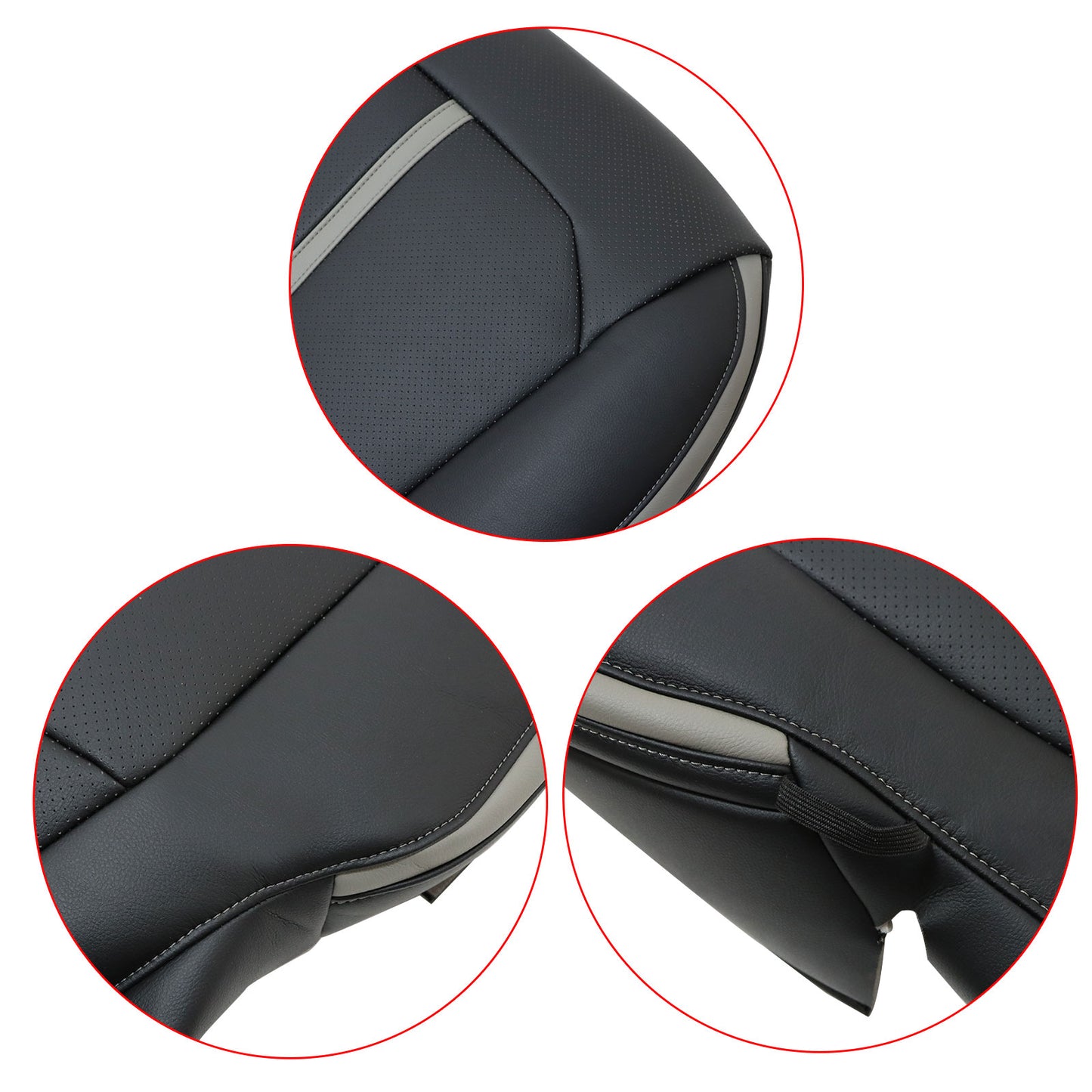 For 2015-2020 Ford F150 Platinum Passenger Bottom Perforated Seat Cover Black US