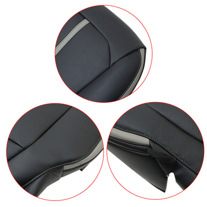 For 2015-2020 Ford F150 Platinum Passenger Bottom Perforated Seat Cover Black US
