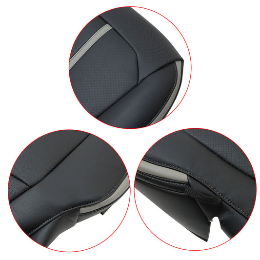 For 2015-2020 Ford F150 Platinum Passenger Bottom Perforated Seat Cover Black US