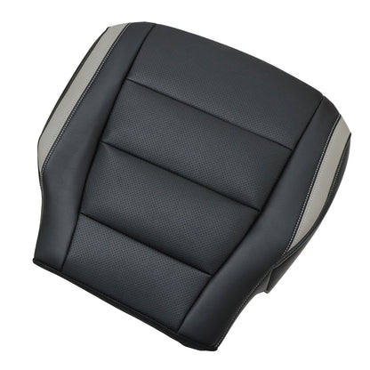 For 2017-2020 Ford F150 Driver Bottom Perforated Leather Seat Cover Black