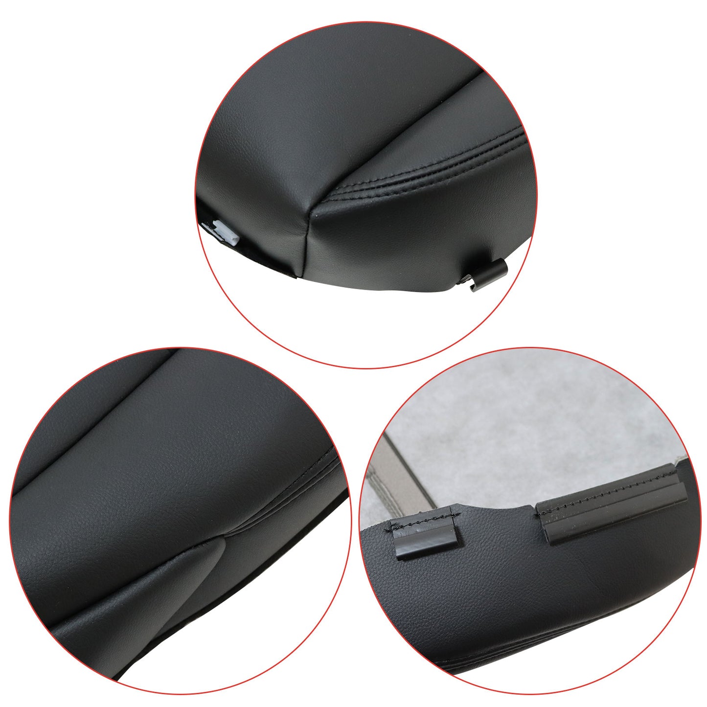 Driver Bottom Leather Seat Cover Fits 2008 2009 2010 2011 2012 Acura MDX Black