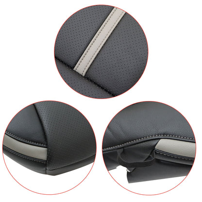 For 2015-2020 Ford F150 Platinum Ed Driver Bottom Perforated Leather Cover Black
