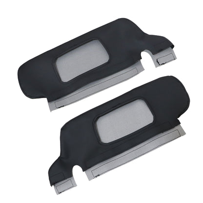 Pair For 1998 1999 2000 2001 Ford Mustang Sun Visor Leather Cover Repair Black